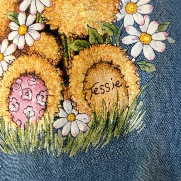 Vintage paper beard ladies chambray large button down 100% cotton - Picture 6 of 11